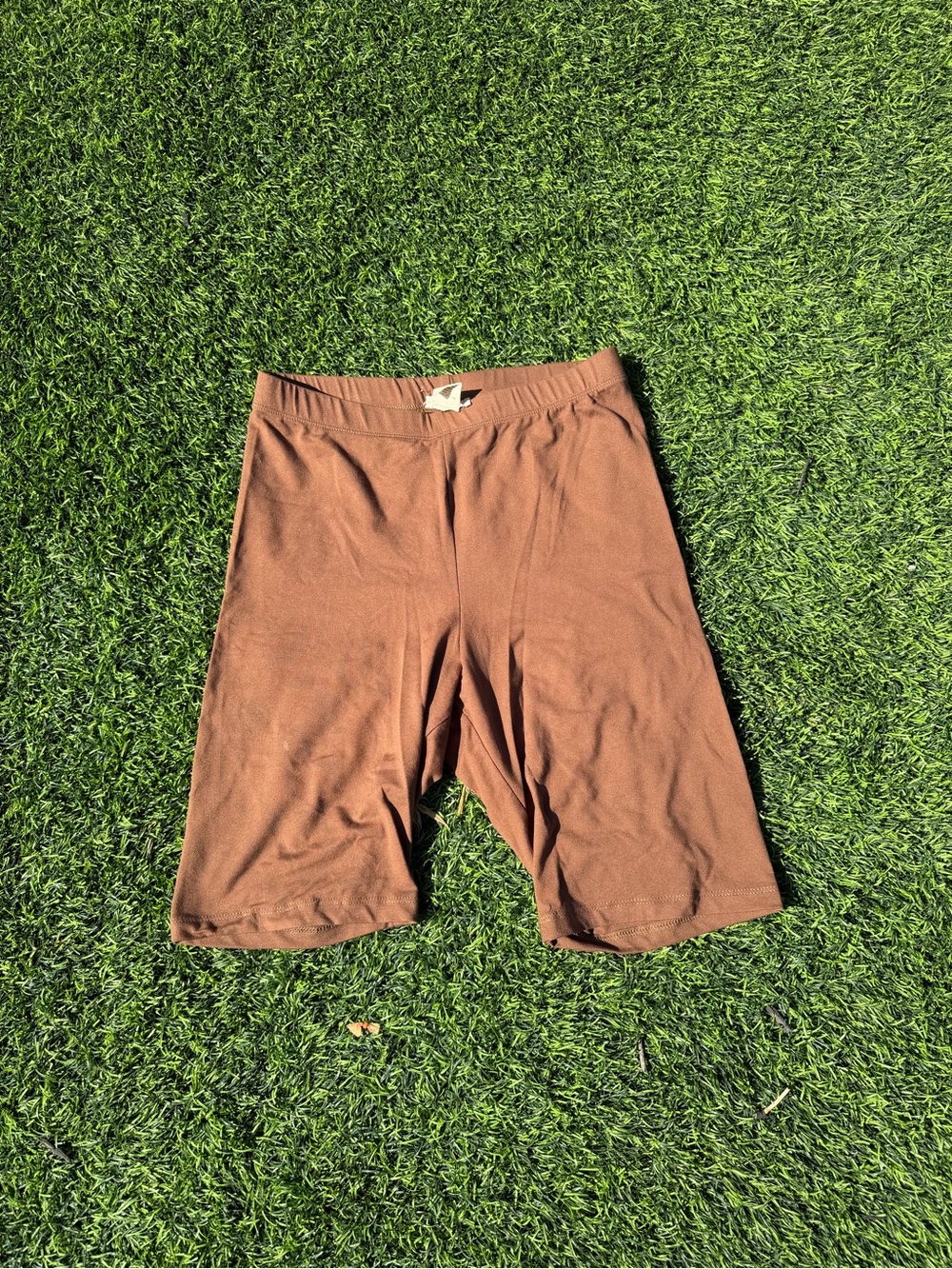 Women's Brown Athletic Bike Shorts